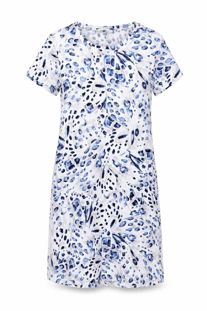Marks and Spencer Womens White Geometric Cotton Top Dress Size XS