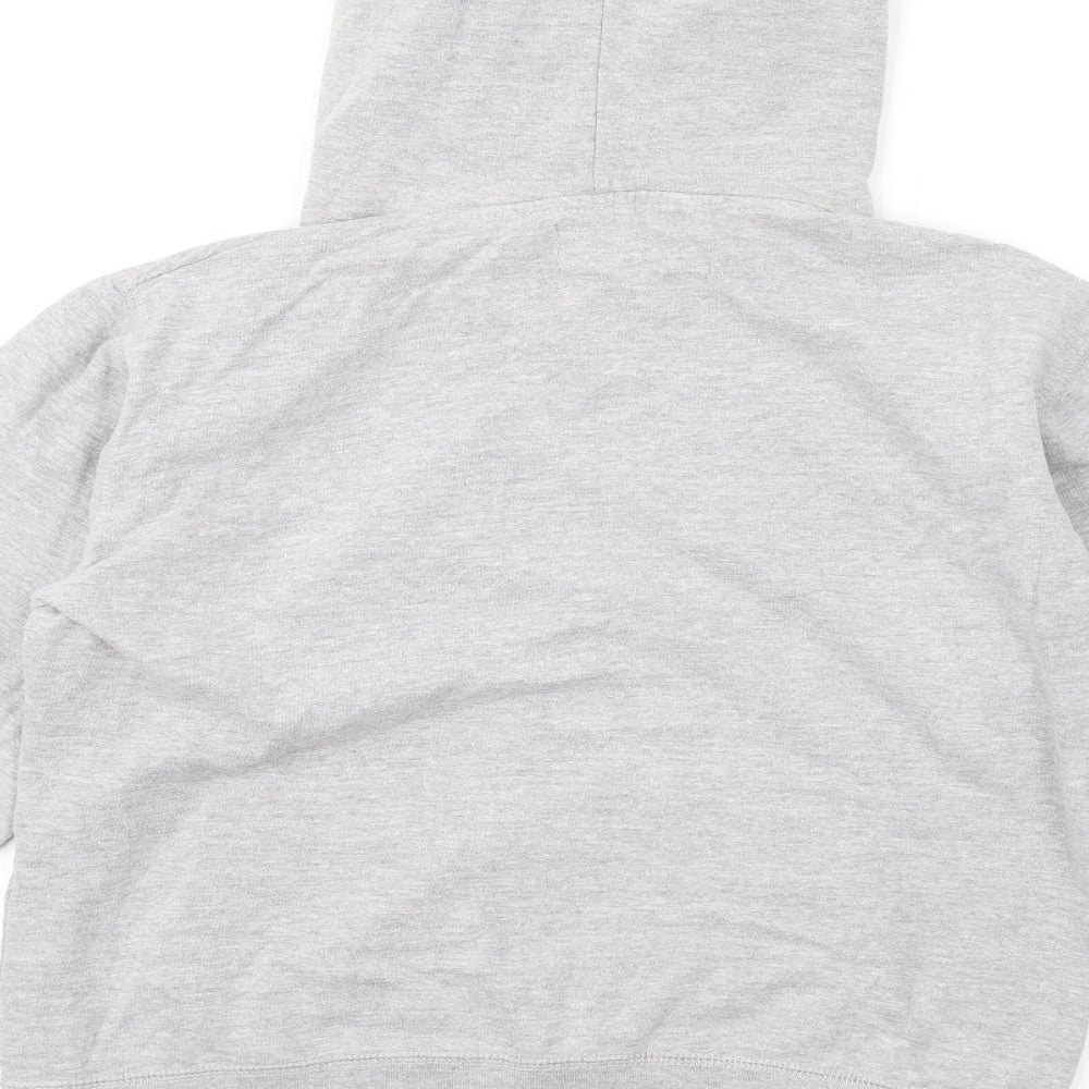 Random Boys Grey Polyester Pullover Hoodie Size 14-15 Years Pullover
