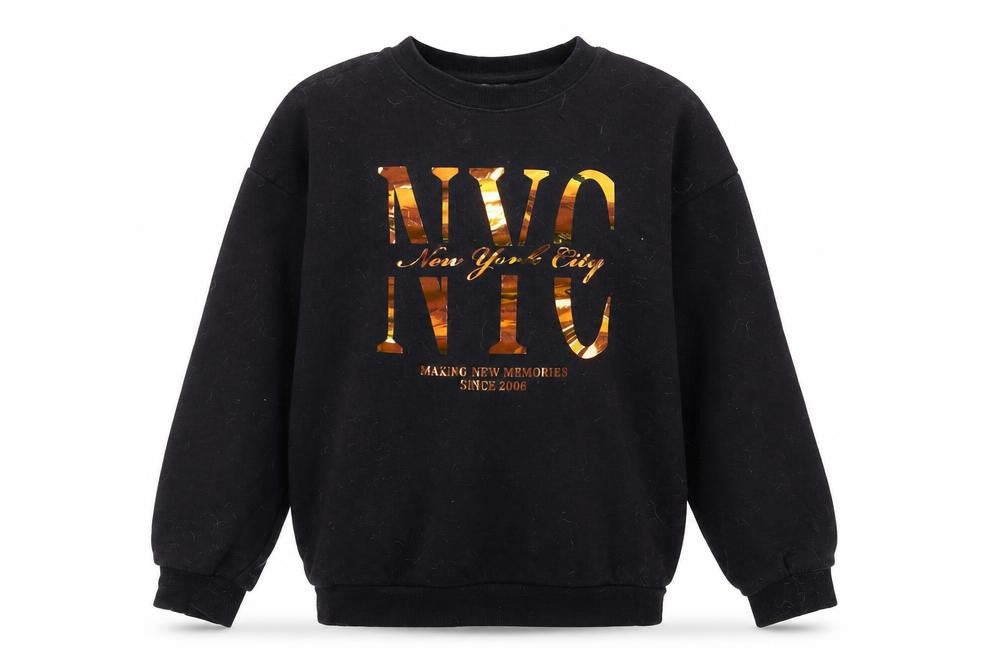 H&M Boys Black Cotton Pullover Sweatshirt Size 10-11 Years Pullover - NYC