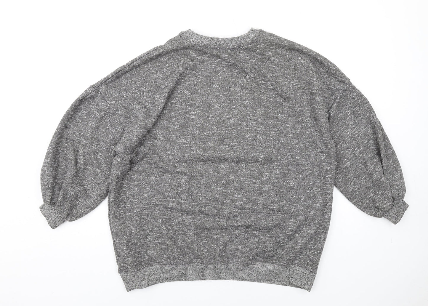 Pull&Bear Womens Grey Cotton Pullover Sweatshirt Size S Pullover