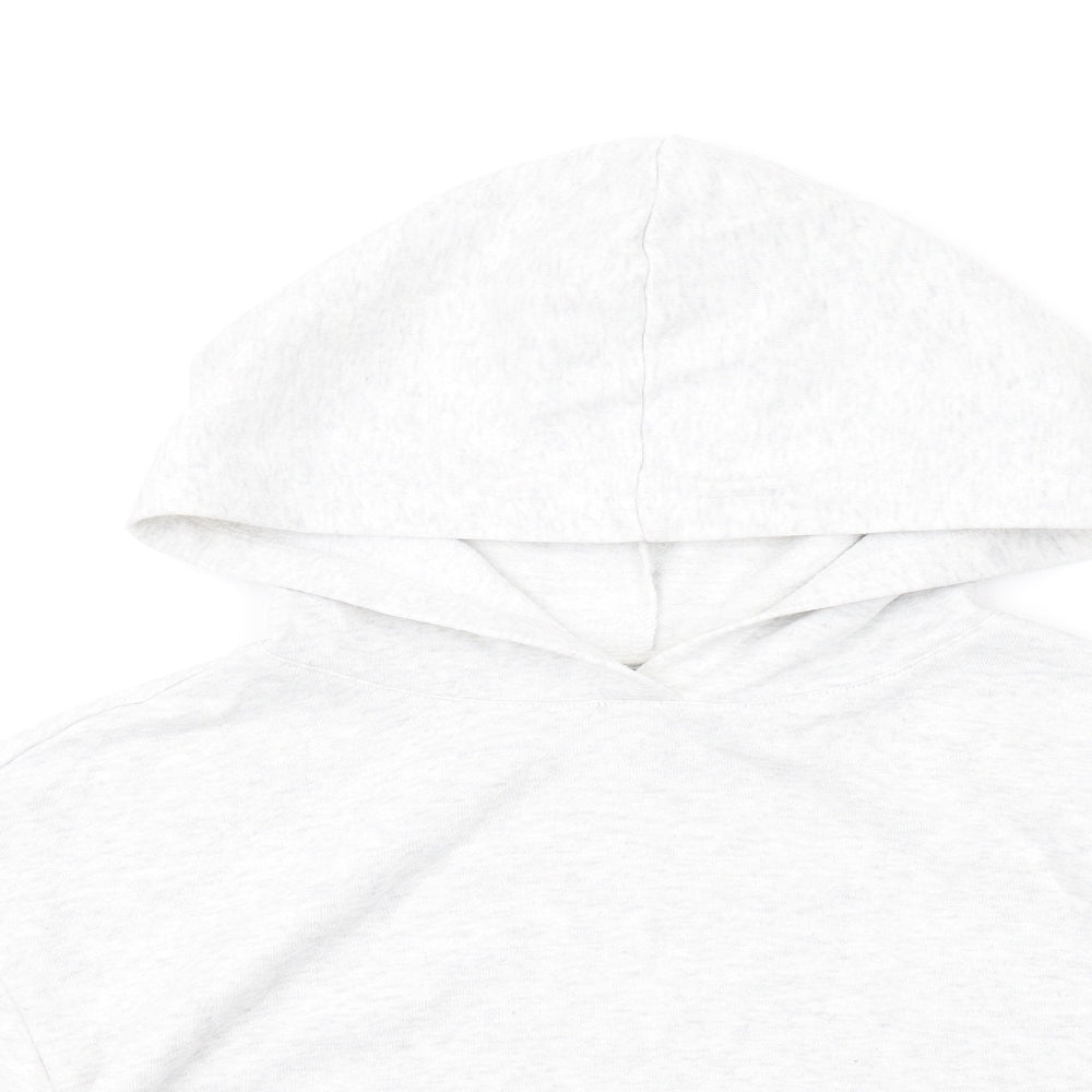 ASOS Womens Grey Cotton Pullover Hoodie Size 4 Pullover