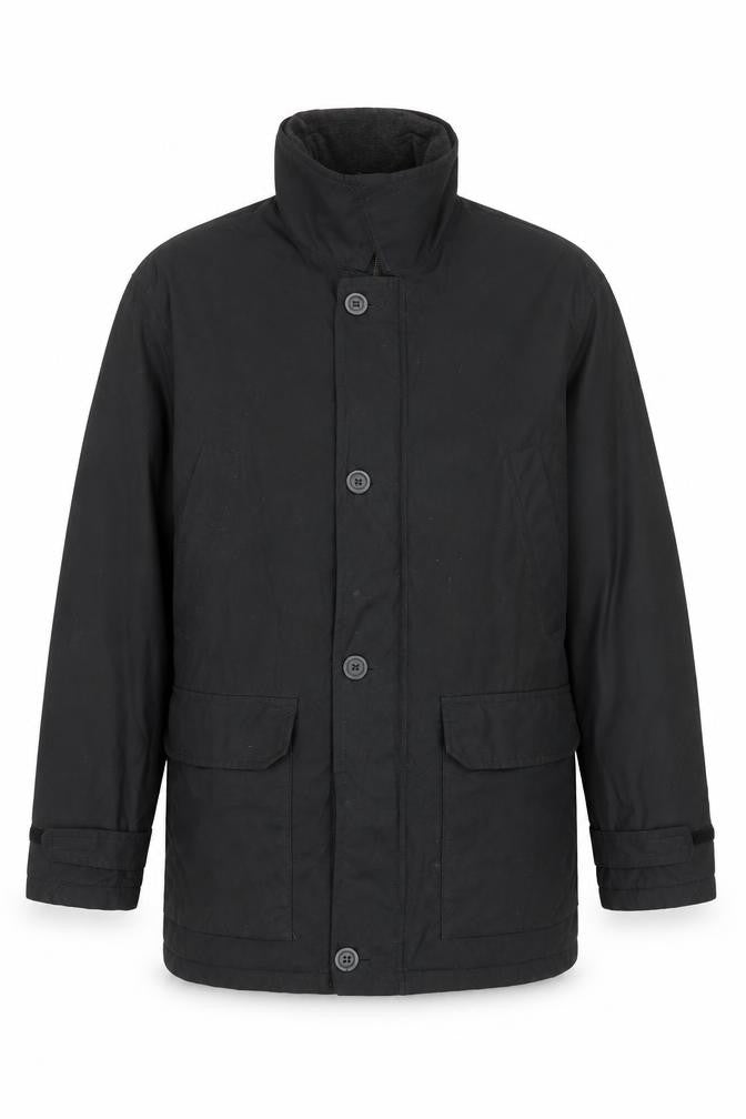 C&A Mens Black Jacket Size S Zip - Pockets