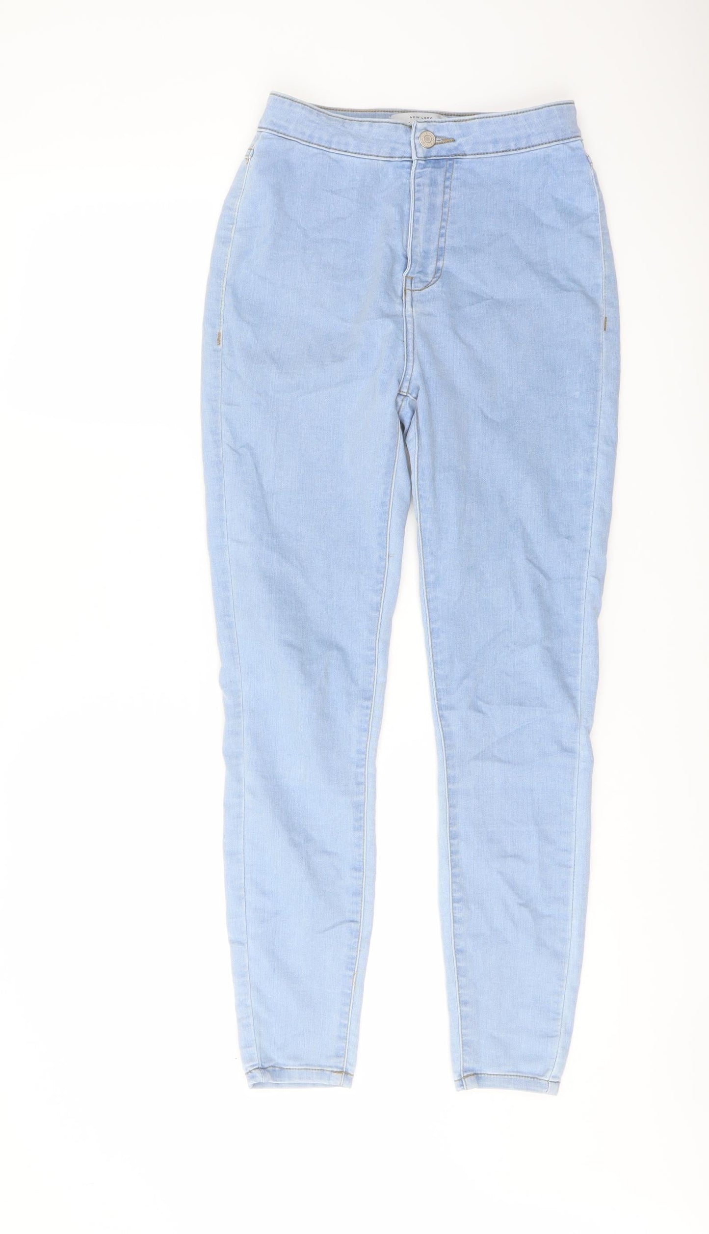 New Look Womens Blue Cotton Skinny Jeans Size 8 L28 in Regular Button