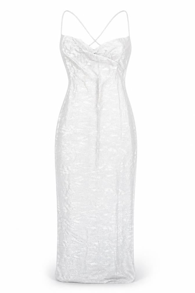 boohoo Women's Silver Slip Dress Size 8