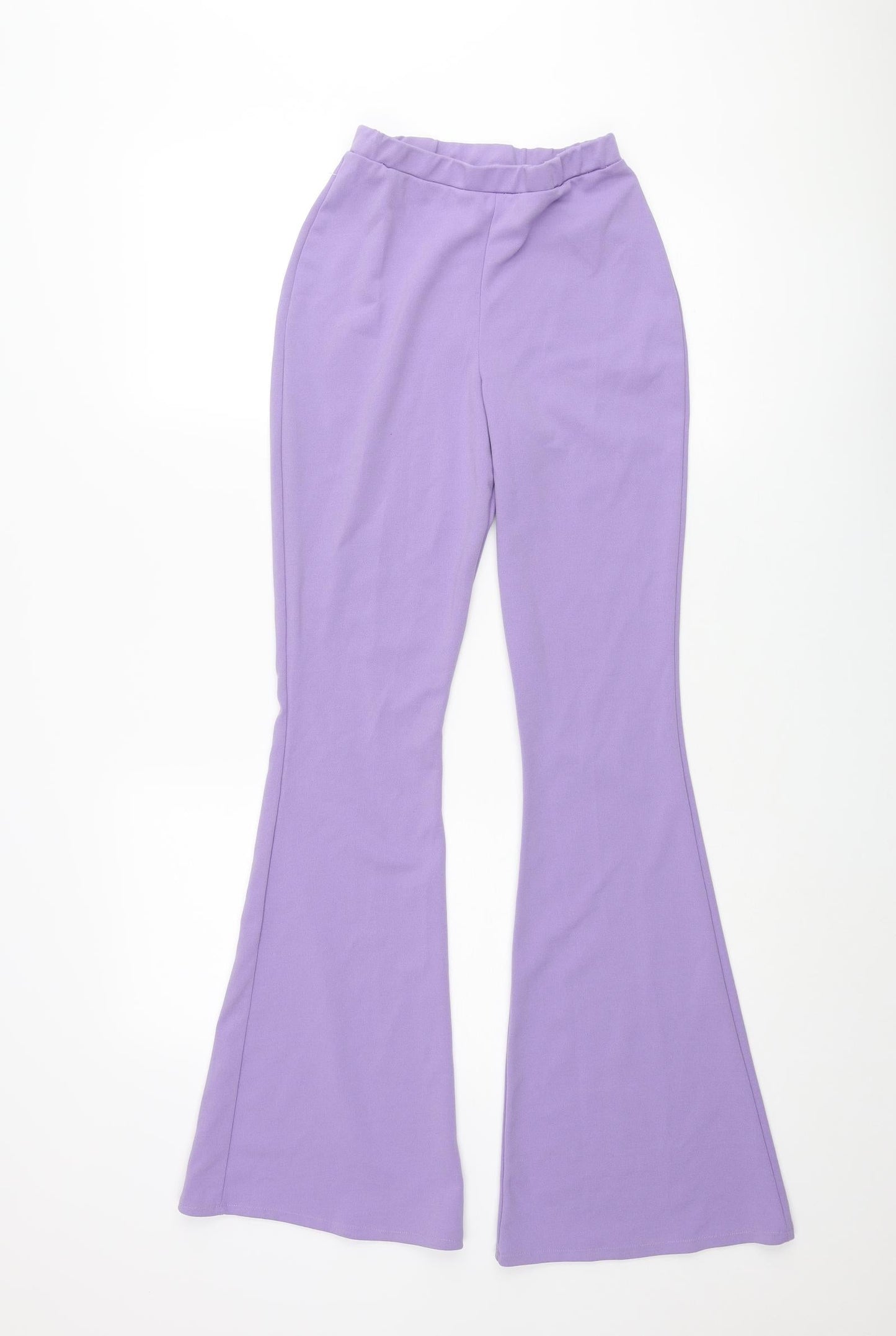 ASOS Womens Purple Polyester Trousers Size 6 L31 in Regular