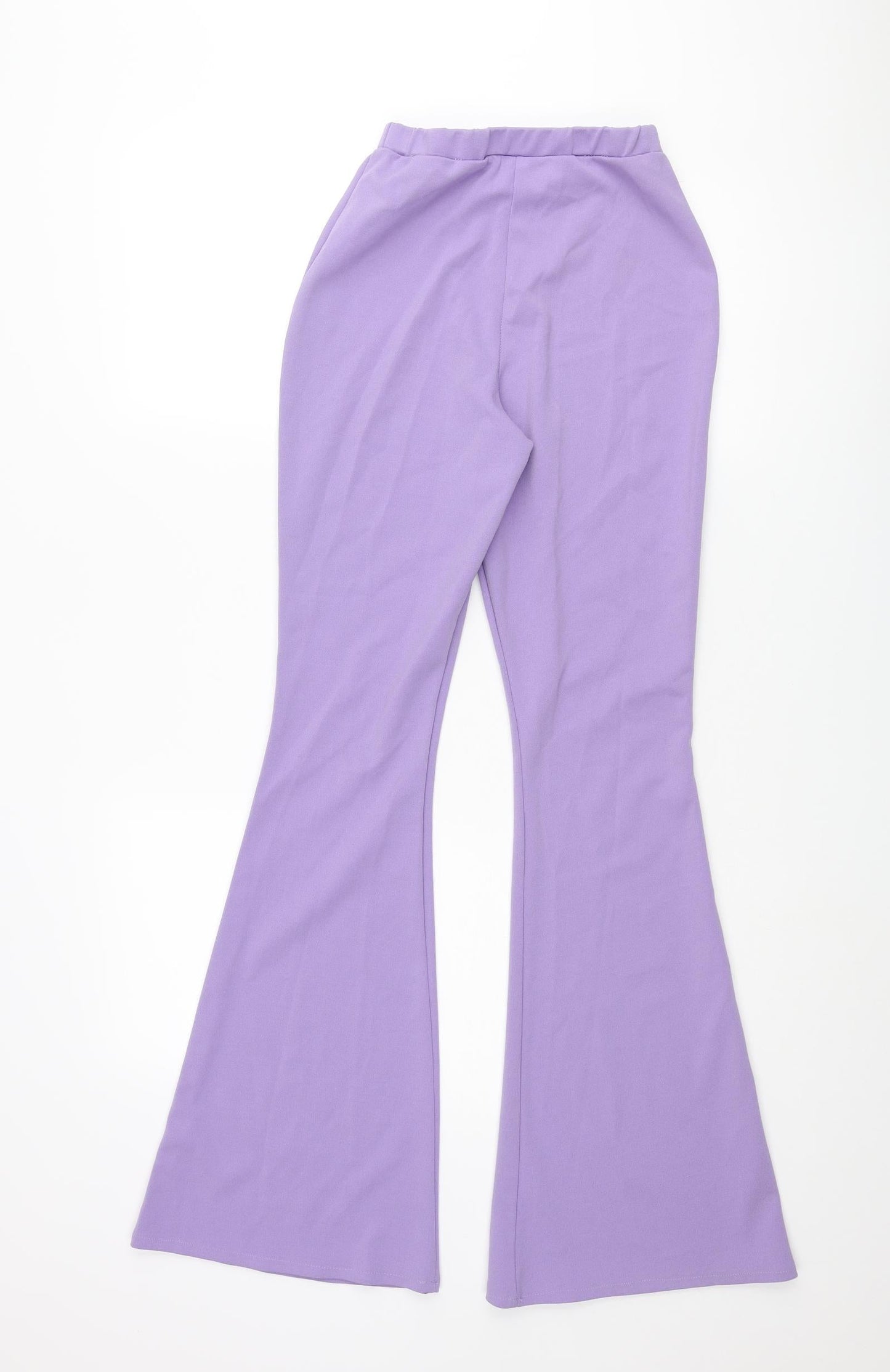 ASOS Womens Purple Polyester Trousers Size 6 L31 in Regular