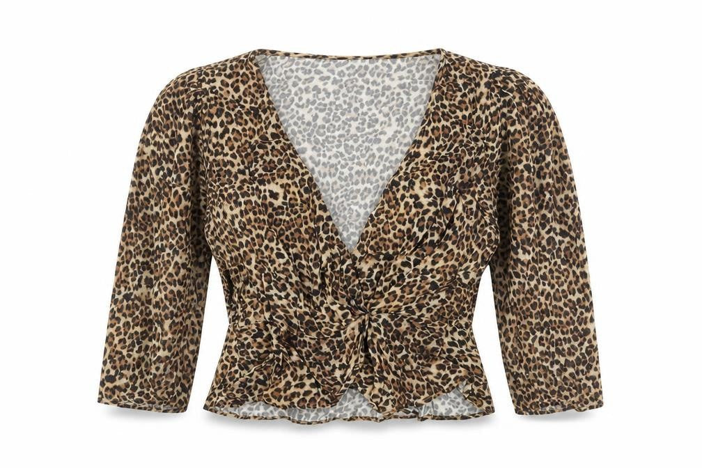 Womens UK Size S Pull&Bear Brown Viscose Blouse