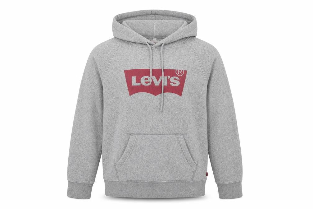 Mens UK XS Regular Levi's Grey Pullover Hoodie