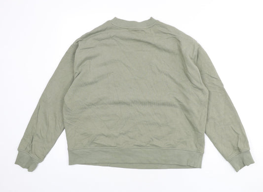 Marks and Spencer Womens Green Cotton Pullover Sweatshirt Size M Pullover - Bon Voyage