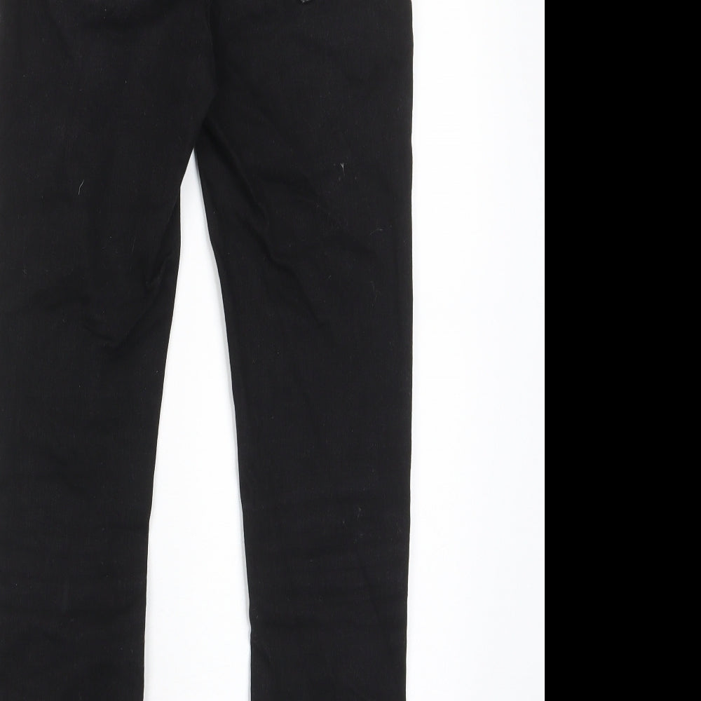 Jack Wills Womens Black Cotton Skinny Jeans Size 27 in L25 in Regular Zip - Pockets, Logo