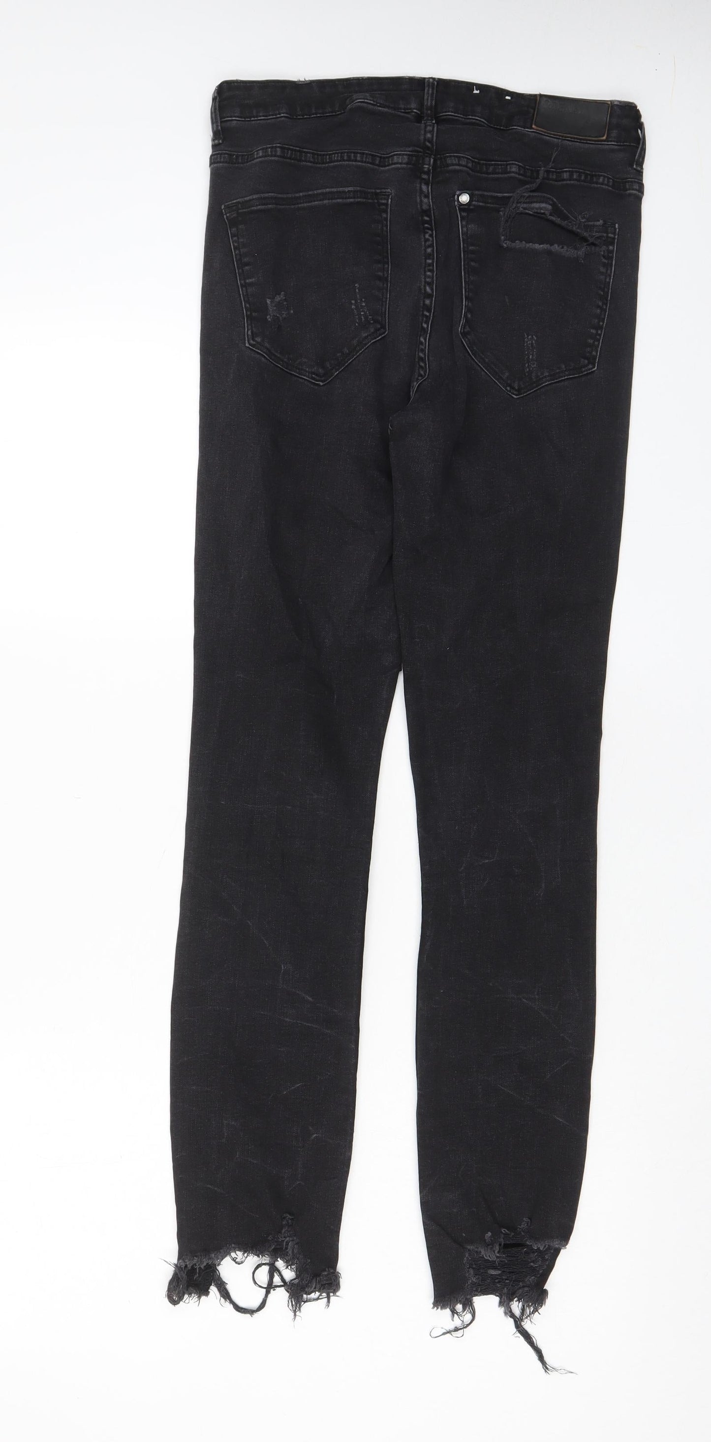 H&M Womens Black Cotton Skinny Jeans Size 30 in L29 in Regular Zip - Pockets