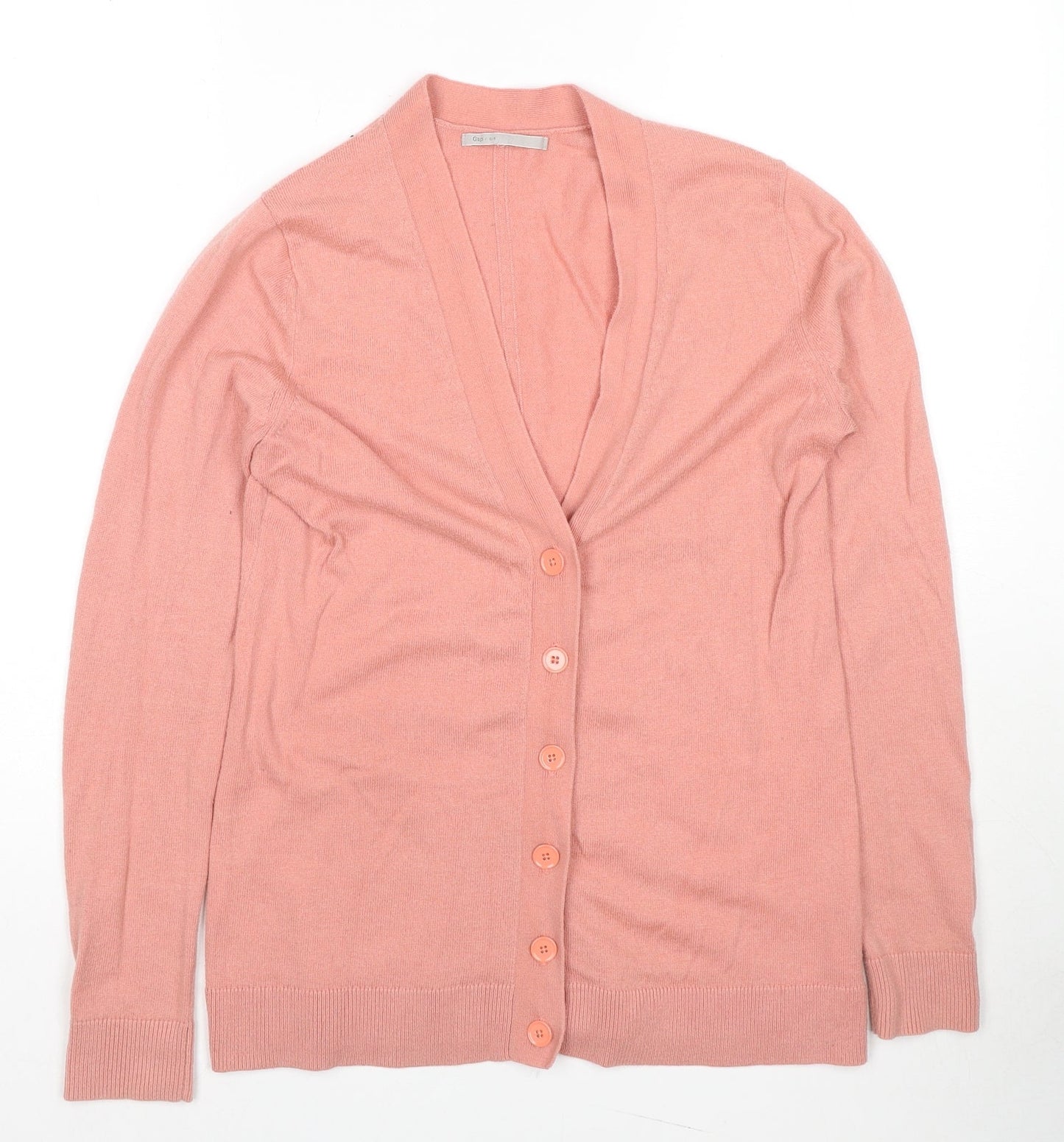 Gap Womens Pink V-Neck Nylon Cardigan Jumper Size S