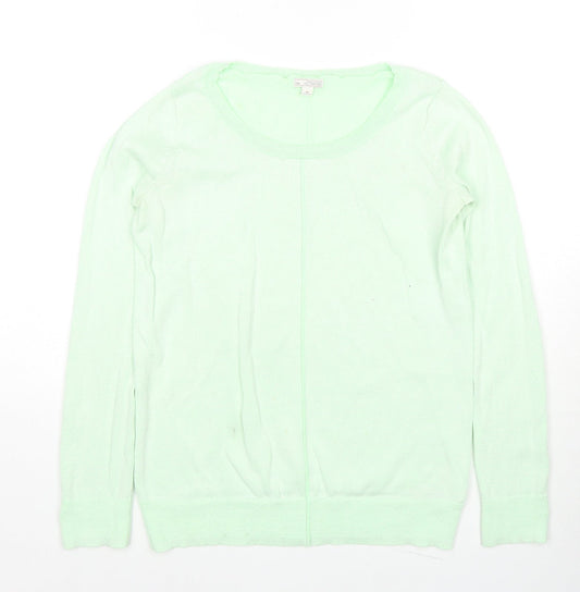 Gap Womens Green Round Neck Polyester Pullover Jumper Size S