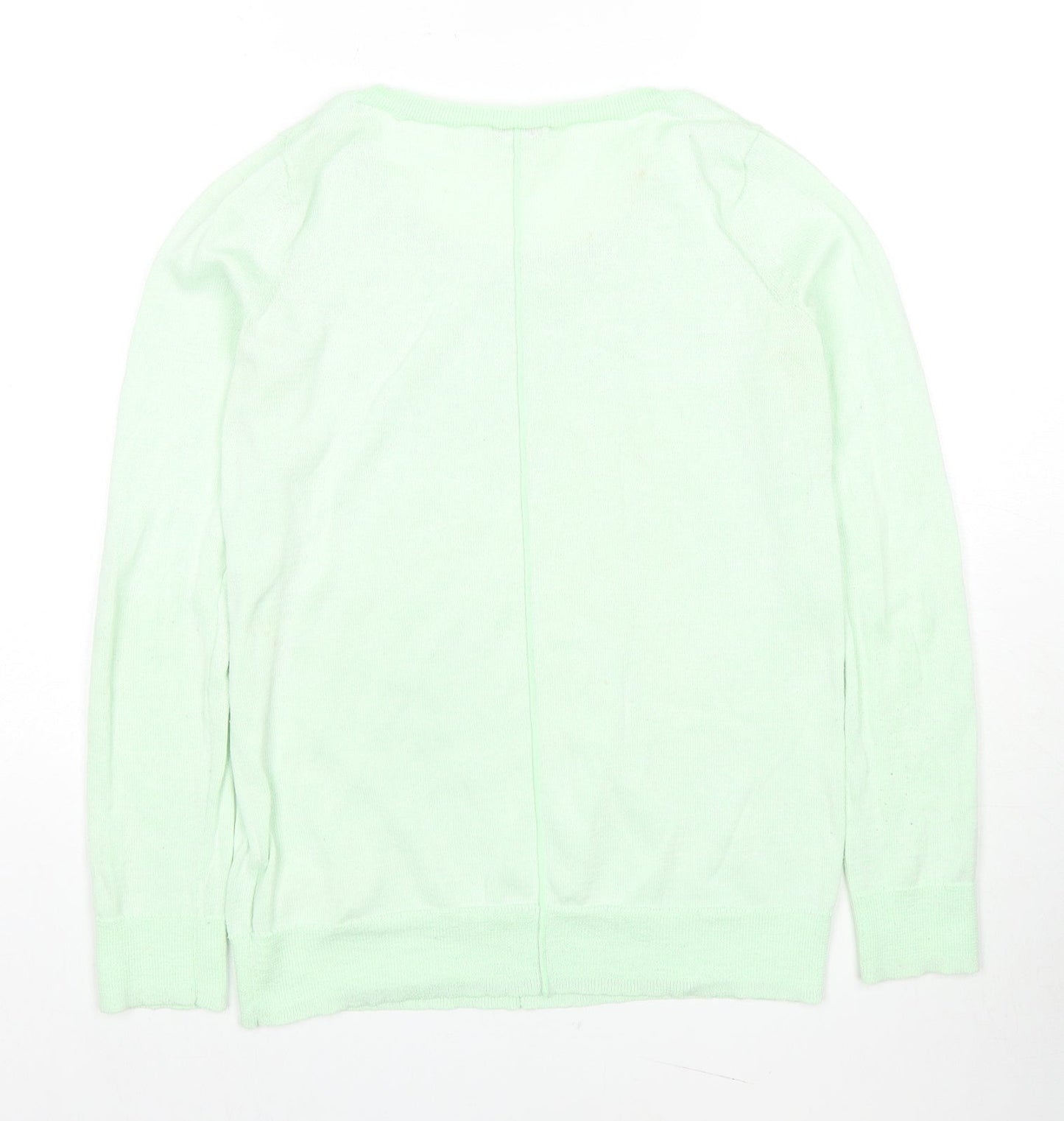 Gap Womens Green Round Neck Polyester Pullover Jumper Size S