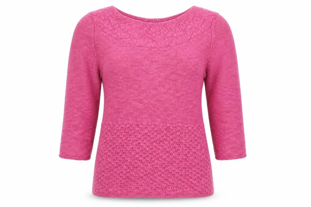 Marks and Spencer Womens Pink Round Neck Acrylic Pullover Jumper Size 12