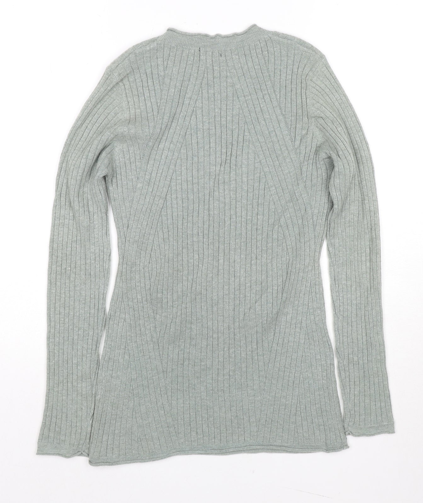 4X4 Womens Green Round Neck Viscose Pullover Jumper Size M