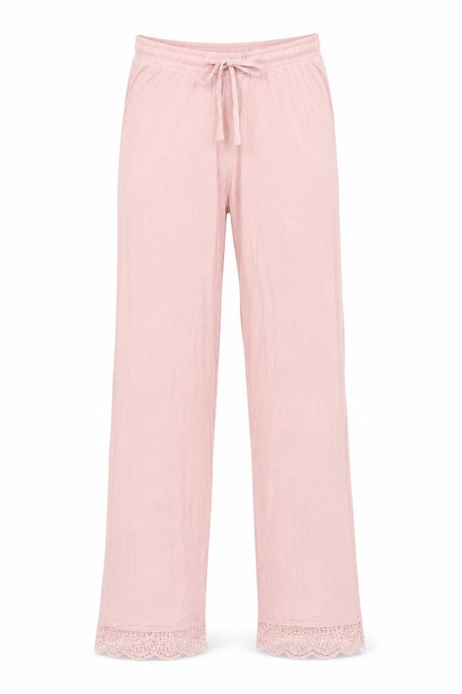 Marks and Spencer Womens Pink Solid Viscose Top Pyjama Pants Size XS Drawstring