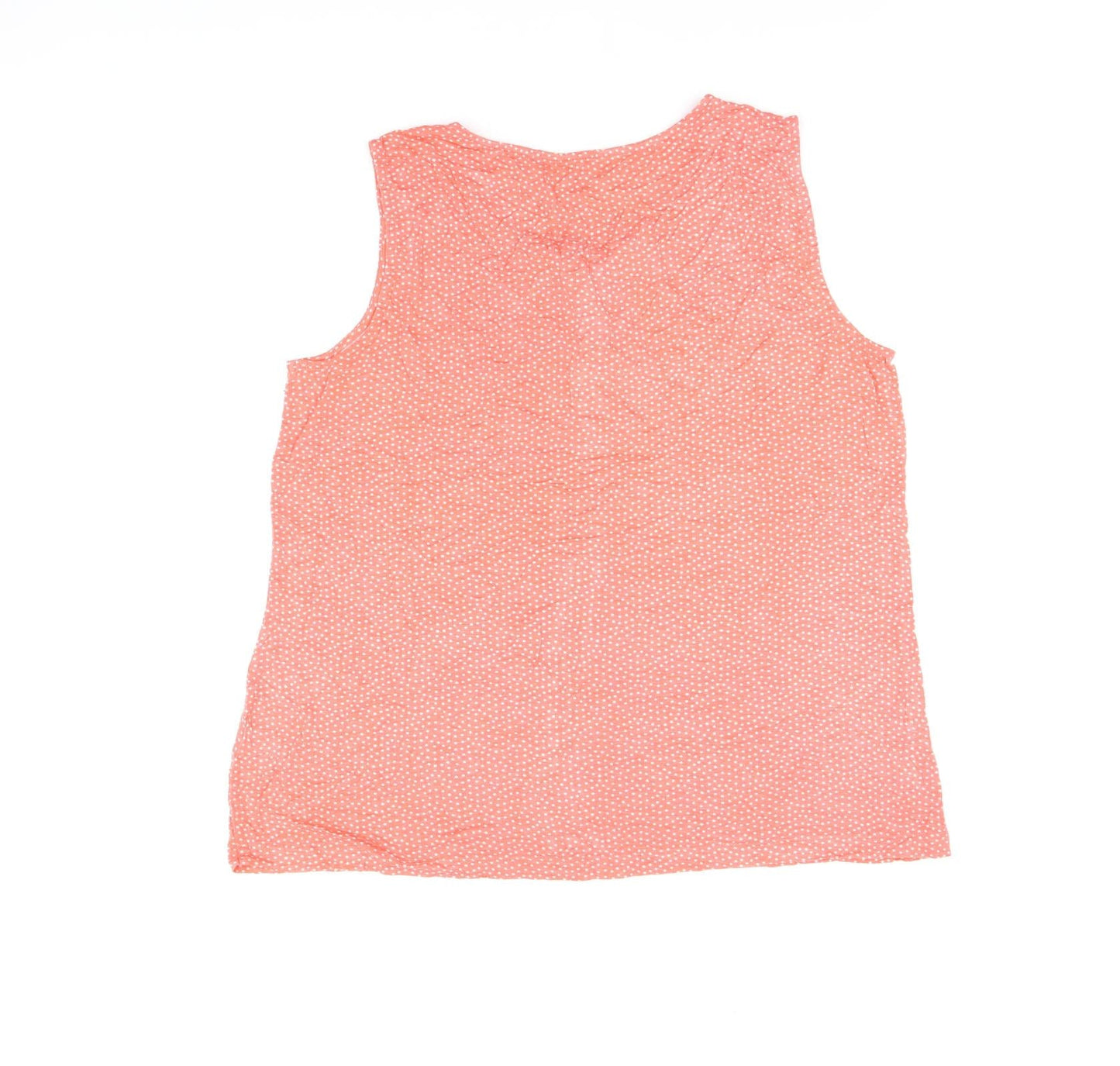 Croft & Barrow Womens Red Polka Dot Polyester Basic T-Shirt Size L Round Neck
