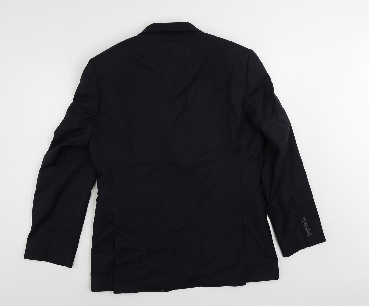 John Lewis Mens Blue Wool Jacket Suit Jacket Size 40 Regular