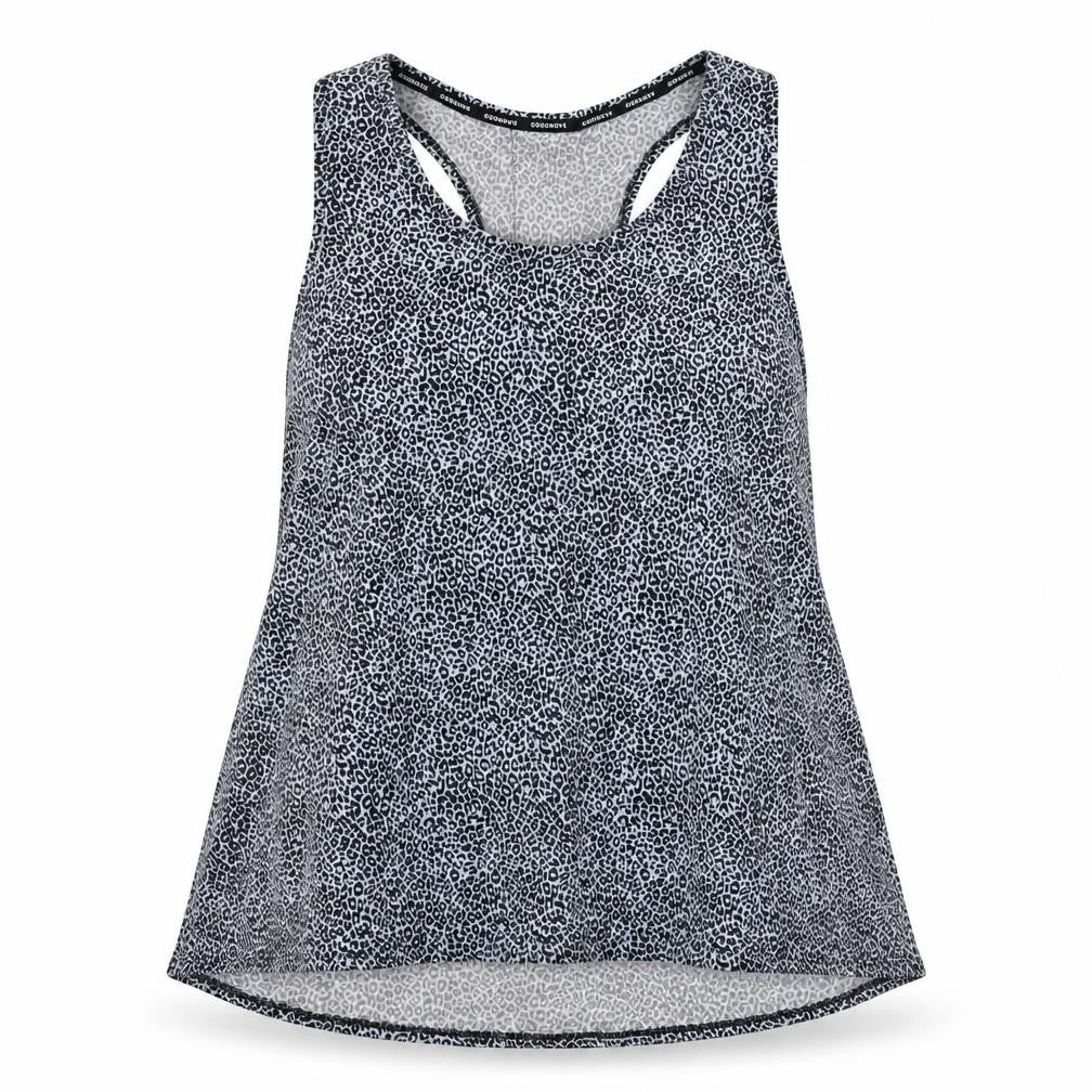 Goodmove Womens Blue Animal Print Polyester Pullover Tank Size 18 Scoop Neck Pullover