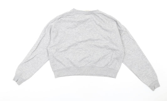 Pull&Bear Womens Grey Cotton Pullover Sweatshirt Size S Pullover
