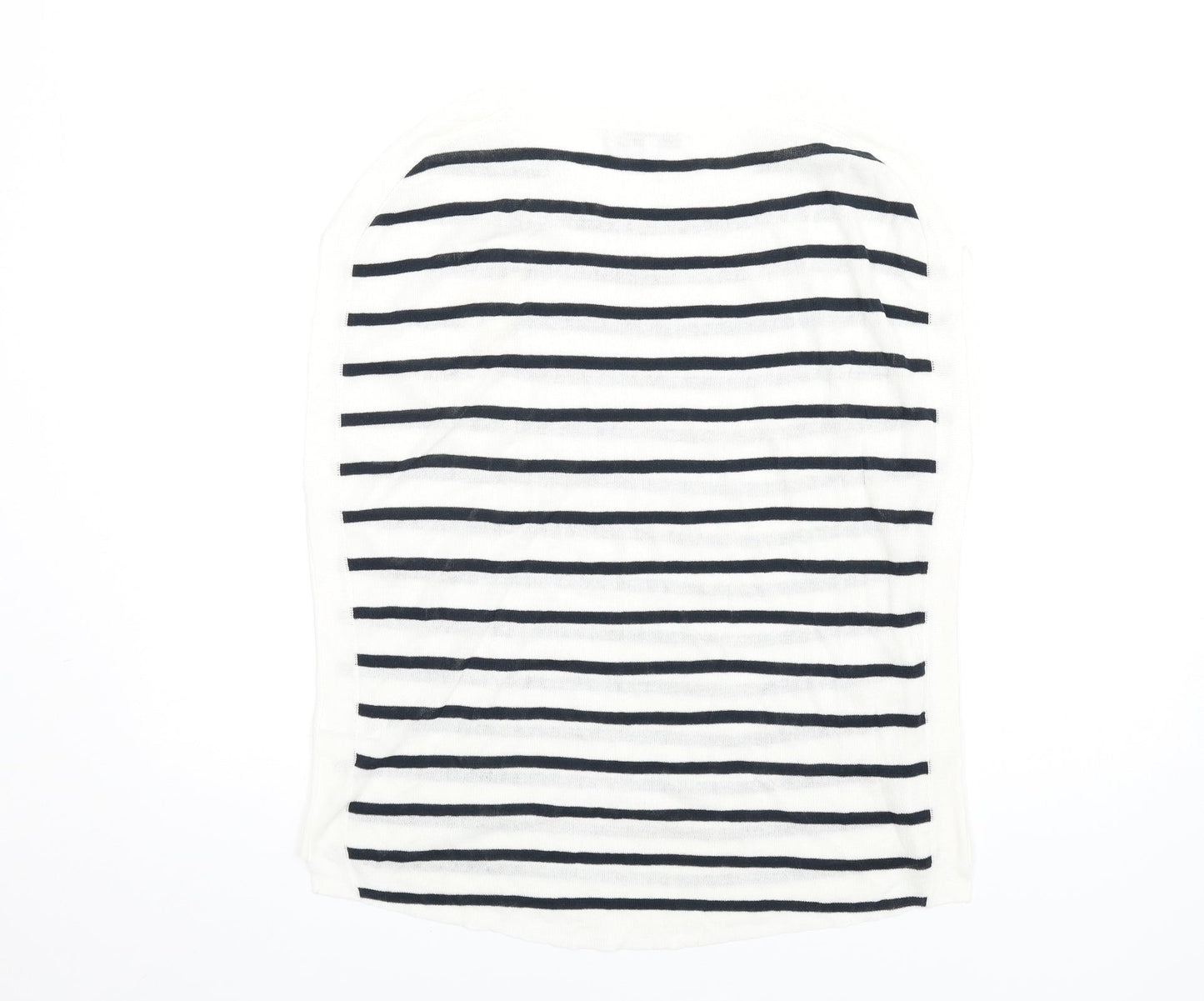 NEXT Womens Ivory Striped Acrylic Basic Tank Size S Round Neck