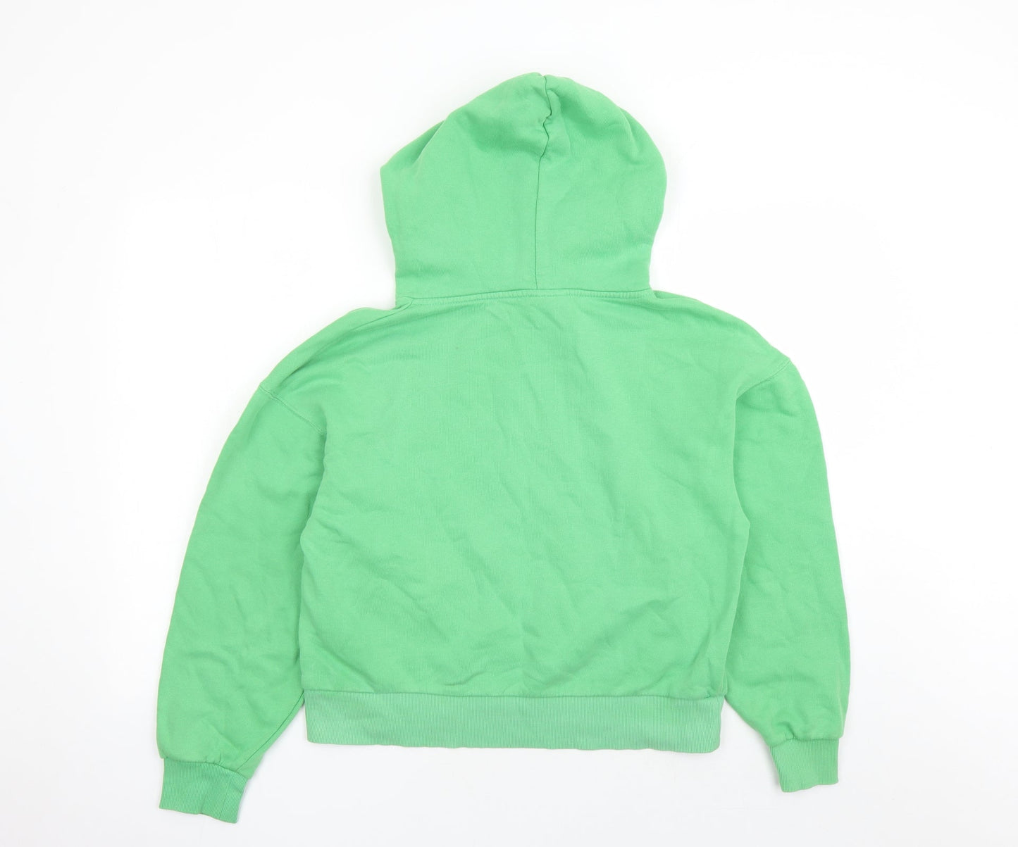 Pull&Bear Womens Green Cotton Pullover Hoodie Size S Pullover