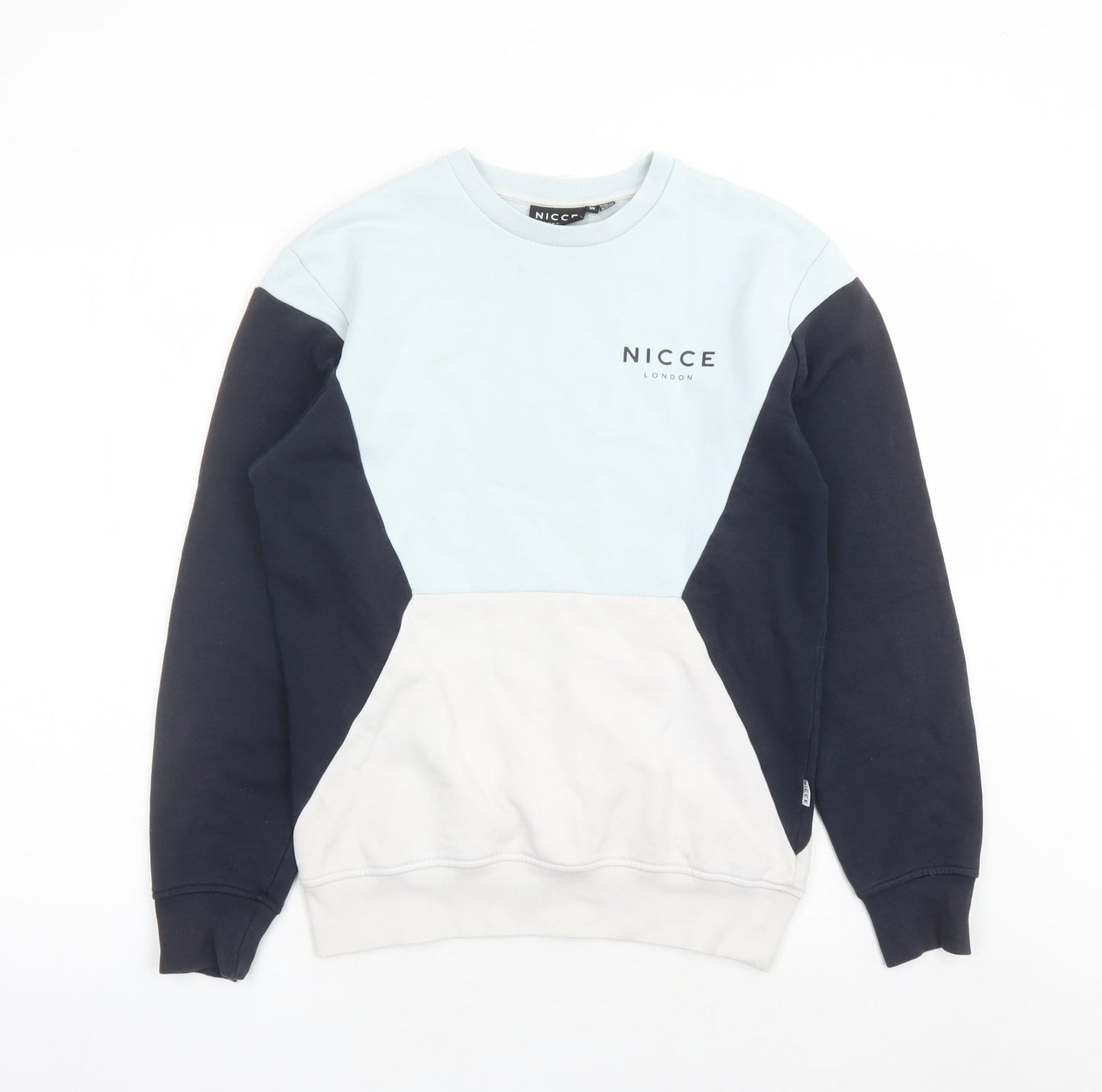 NICCE London Mens Blue Cotton Pullover Sweatshirt Size XS