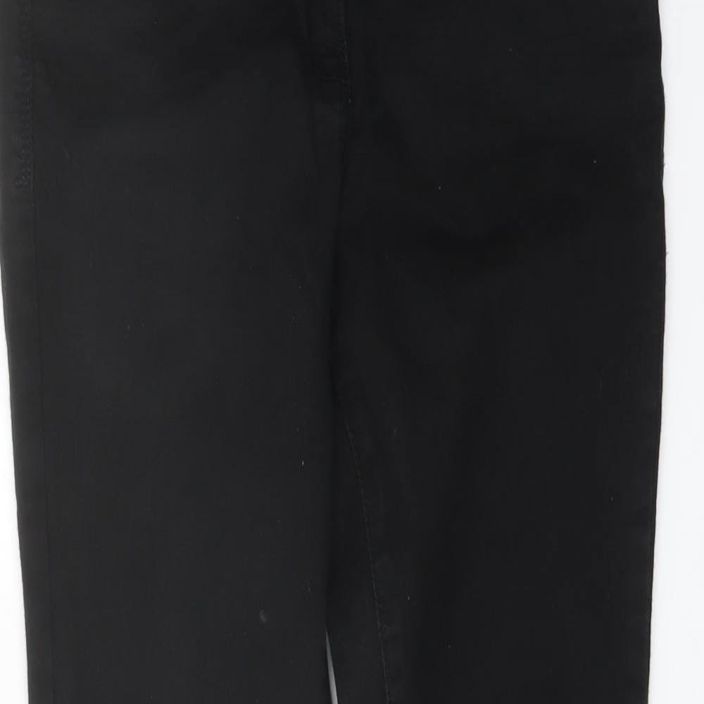 Marks and Spencer Womens Black Cotton Skinny Jeans Size 10 L27 in Regular Button
