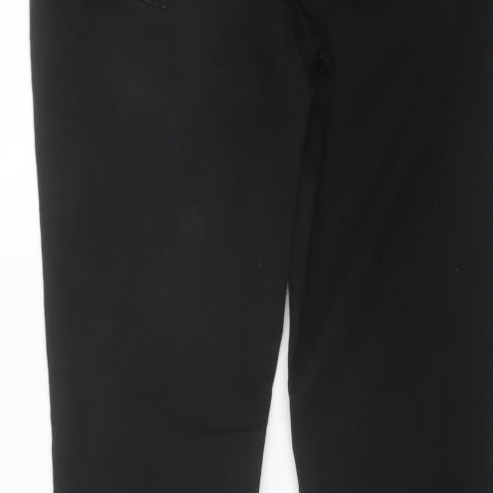 Marks and Spencer Womens Black Cotton Skinny Jeans Size 10 L27 in Regular Button