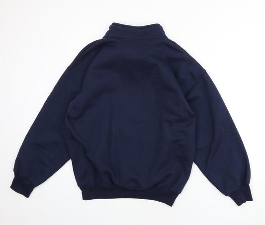 Cityscapes Womens Blue Polyester Pullover Sweatshirt Size M Zip