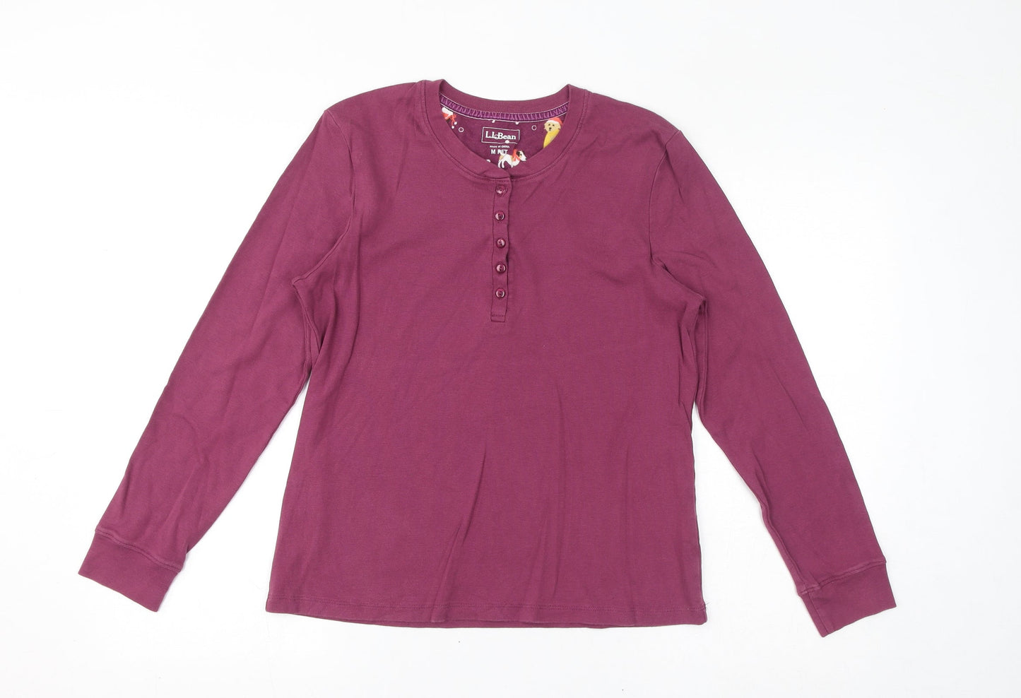 L.L. Bean Womens Pink Cotton Basic T-Shirt Size M Round Neck