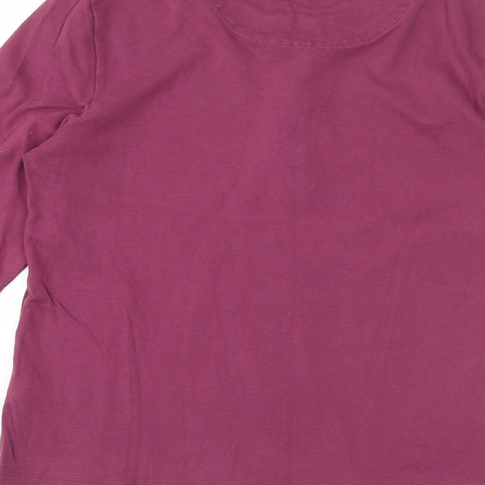 L.L. Bean Womens Pink Cotton Basic T-Shirt Size M Round Neck