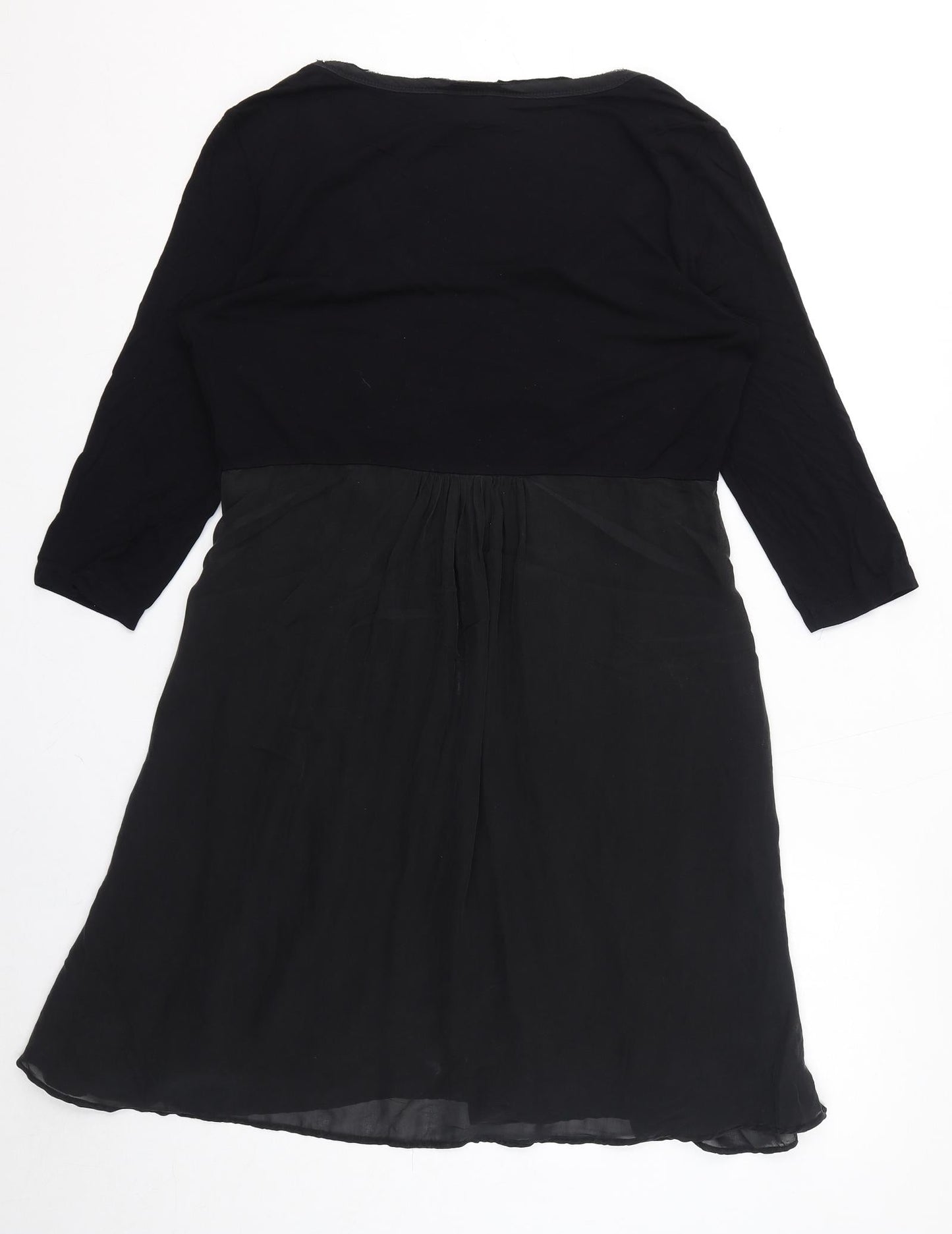 Ghost Womens Black Viscose Mini Size L Round Neck Pullover
