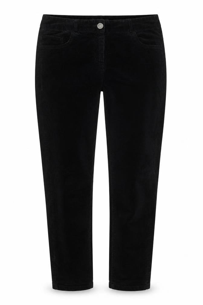 Marks and Spencer Womens Black Polyester Trousers Size 34 in L28 in Regular Zip