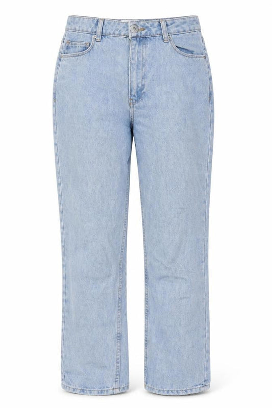 Brave Soul Womens Blue Cotton Straight Jeans Size 10 L28 in Regular Zip - Pockets