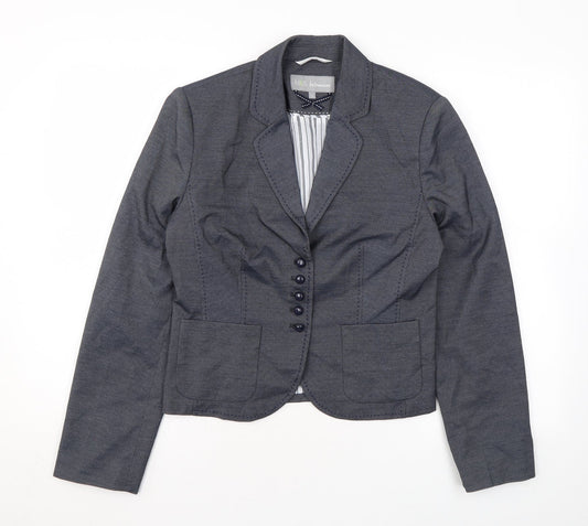 Marks and Spencer Womens Grey Jacket Blazer Size 12 Button