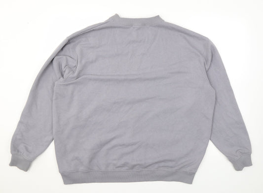 Missguided Womens Grey Cotton Pullover Sweatshirt Size M Pullover