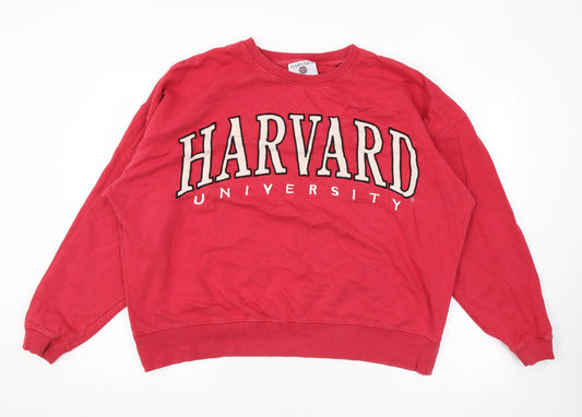 Harvard Womens Pink Cotton Pullover Sweatshirt Size 20 Pullover