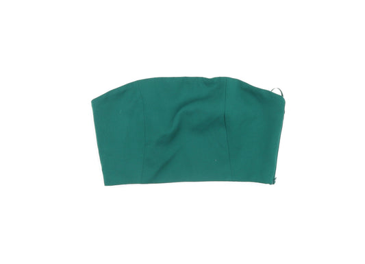 Pull&Bear Womens Green Polyester Basic T-Shirt Size M Off the Shoulder