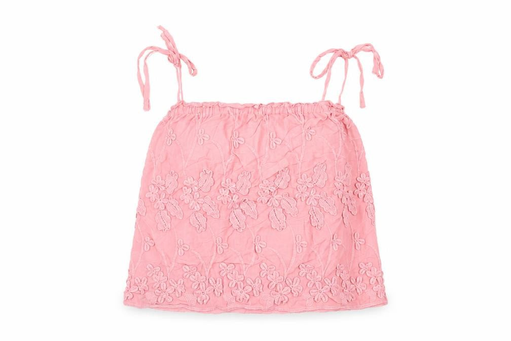 H&M Womens Pink Floral Viscose Camisole T-Shirt Size 6 Square Neck