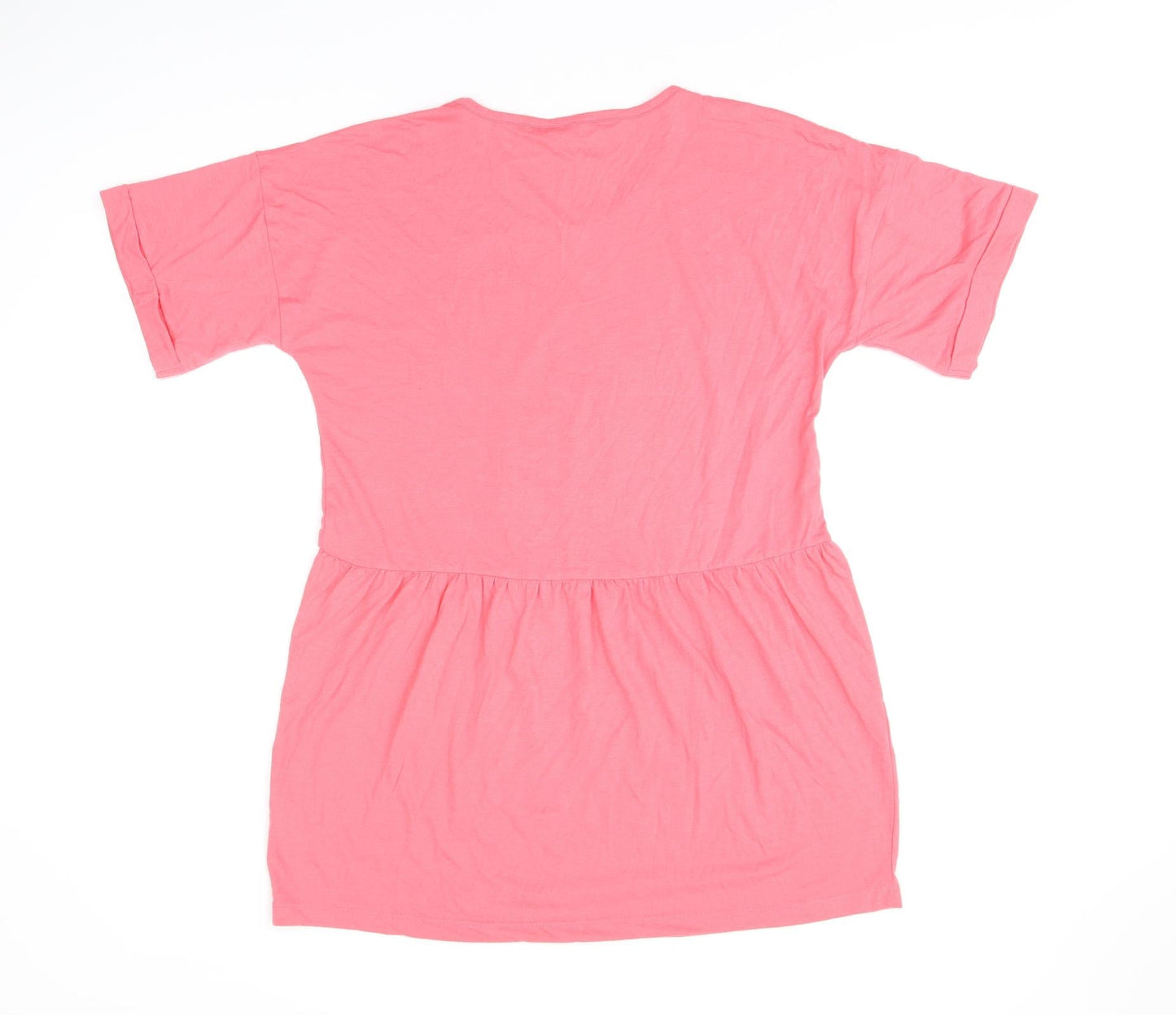 LTS Womens Pink Polyester Basic T-Shirt Size 12 Round Neck