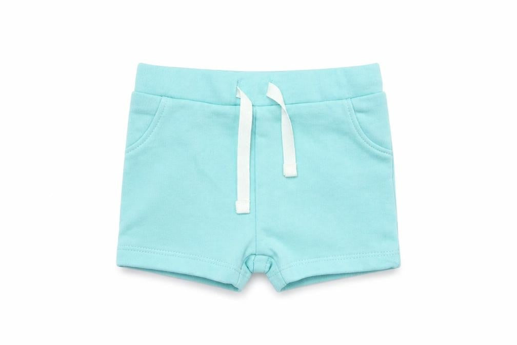 Front view of Marks & Spencer Baby Pink Striped Cotton Cropped Trousers, size 3-6, Months Drawstring