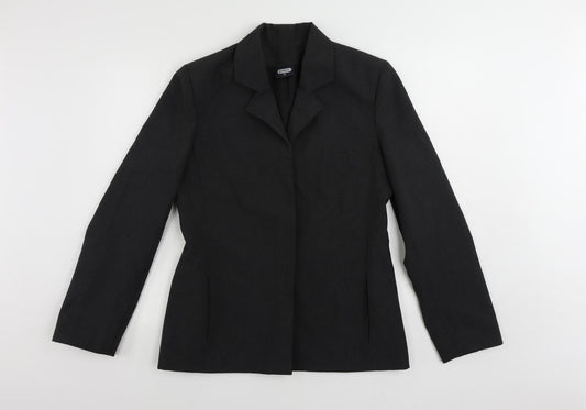 Pilot Womens Grey Jacket Blazer Size 14 Button
