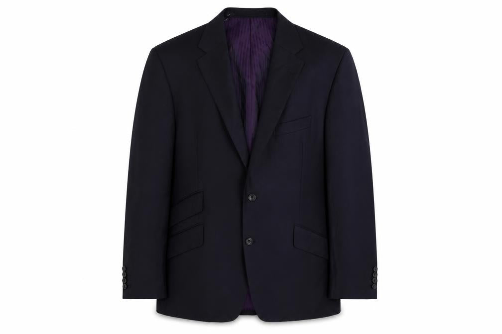 Marks and Spencer Mens Blue Striped Wool Jacket Suit Jacket Size 44 Regular
