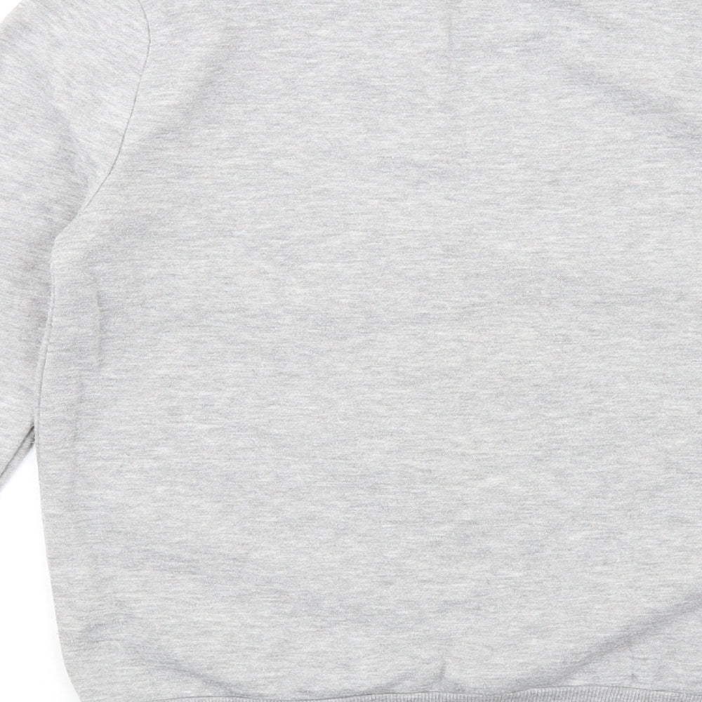 Disney Womens Grey Polyester Pullover Sweatshirt Size 2XS Pullover - Christmas Stitch