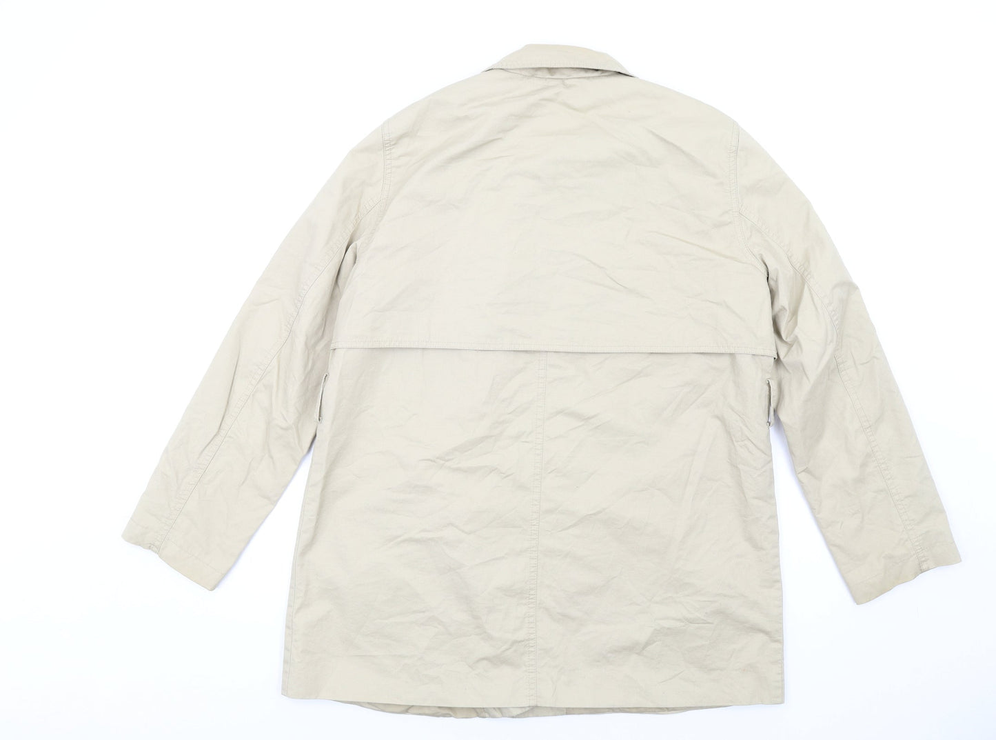 Zara Womens Beige Jacket Coat Size XL Zip