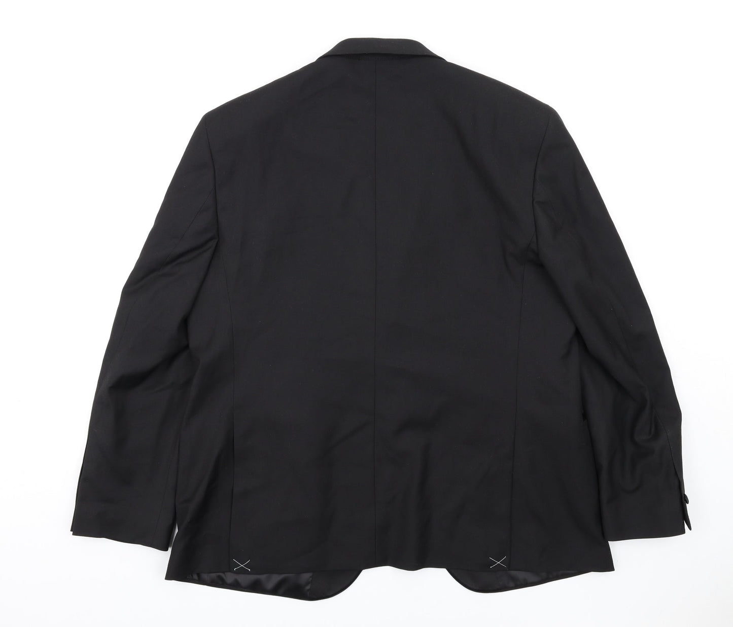 Marks and Spencer Mens Black Polyester Jacket Blazer Size 44 Regular