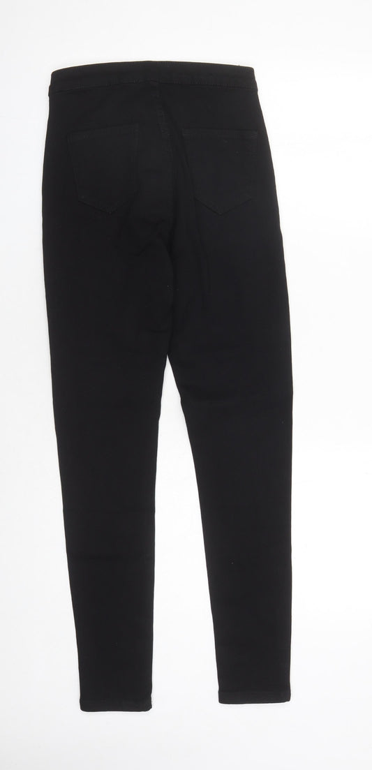 I SAW IT FIRST Womens Black Cotton Skinny Jeans Size 8 L27 in Regular Zip