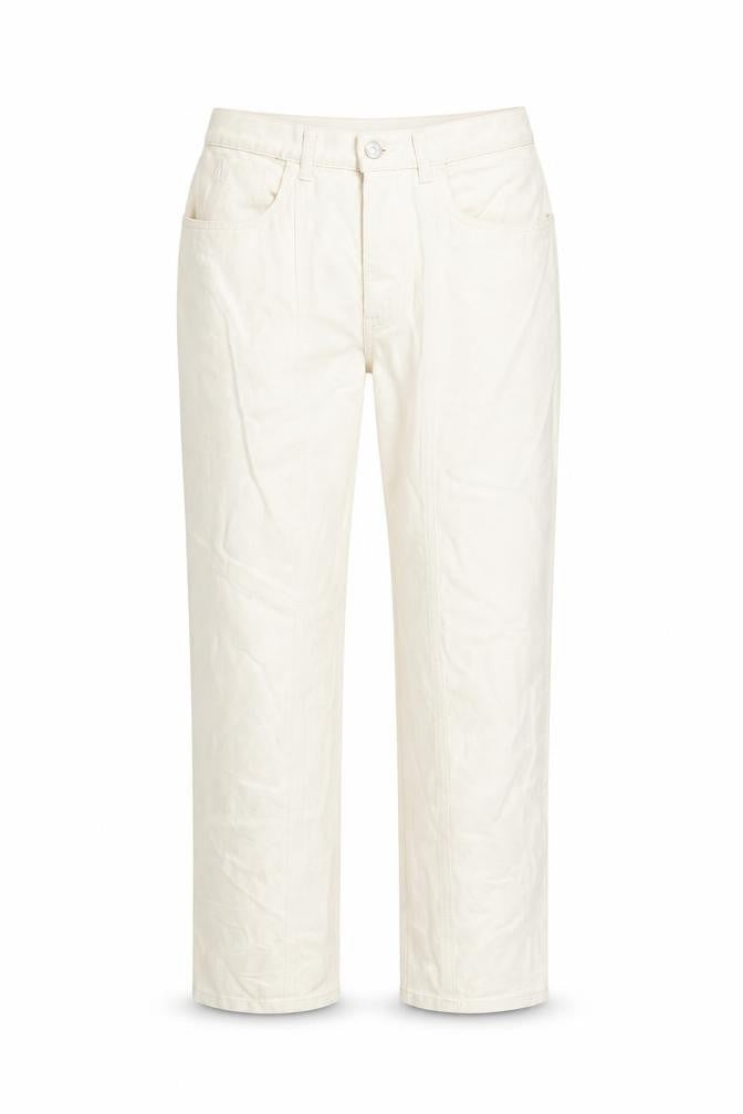AsYou Womens Beige Cotton Straight Jeans Size 30 in L28 in Regular Zip - Pockets